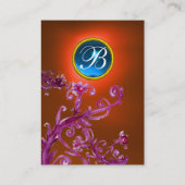 Carte De Visite BERRIES MAGIQUES MONOGRAM GEM topaz orange bleu (Dos)