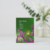 Carte De Visite BERRIES MAGIQUES MONOGRAM GEM vert émeraude jaune (Debout devant)