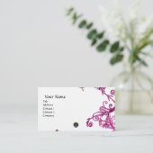 Carte De Visite BERRIES MAGIQUES MONOGRAM gemme lin bleu (Debout devant)