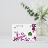 Carte De Visite BERRIES MAGIQUES MONOGRAM jade lin vert (Debout devant)