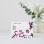 Carte De Visite BERRIES MAGIQUES MONOGRAM Jade vert blanc (Debout devant)