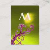 Carte De Visite BERRIES MAGIQUES MONOGRAM jaune topaz (Dos)