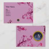 Carte De Visite BERRIES MAGIQUES MONOGRAM JEU bleu (Devant / Derrière)