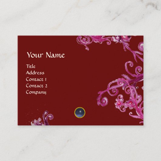 Carte De Visite BERRIES MAGIQUES MONOGRAM JEU bleu (Devant)