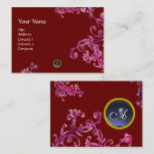 Carte De Visite BERRIES MAGIQUES MONOGRAM JEU bleu (Devant / Derrière)