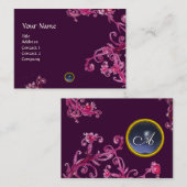 Carte De Visite BERRIES MAGIQUES MONOGRAM JEU bleu (Devant / Derrière)