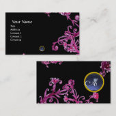 Carte De Visite BERRIES MAGIQUES MONOGRAM perle bleue (Devant / Derrière)