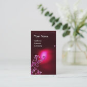 Carte De Visite BERRIES MAGIQUES MONOGRAM rouge bordeaux (Debout devant)