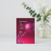 Carte De Visite BERRIES MAGIQUES MONOGRAM rubis rose (Debout devant)