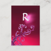 Carte De Visite BERRIES MAGIQUES MONOGRAM rubis rose (Dos)