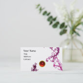 Carte De Visite BERRIES MAGIQUES MONOGRAM tourbillon rouge blanc (Debout devant)