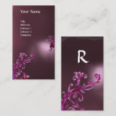 Carte De Visite BERRIES MAGIQUES MONOGRAM violet (Devant / Derrière)