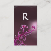 Carte De Visite BERRIES MAGIQUES MONOGRAM violet (Dos)