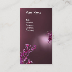 Carte De Visite BERRIES MAGIQUES MONOGRAM violet