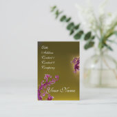 Carte De Visite BERRIES MAGIQUES MONOGRAM violet jaune rouge (Debout devant)