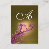 Carte De Visite BERRIES MAGIQUES MONOGRAM violet jaune rouge (Dos)