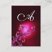 Carte De Visite BERRIES MAGIQUES MONOGRAM violet rouge bordeaux (Dos)