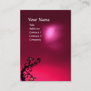 CARTE DE VISITE BERRIES MAGIQUES ROSE FUCHSIA RUBY MONOGRAM