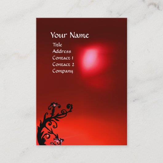 CARTE DE VISITE BERRIES MAGIQUES ROUGE RUBY GEM MONOGRAM (Devant)