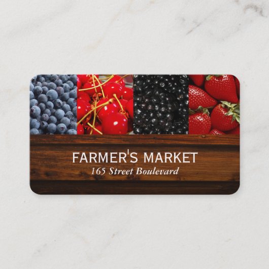 Carte De Visite Berries mixtes / Marché des fermiers (Devant)