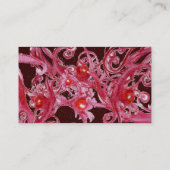 Carte De Visite BERRIES ROUGES ÉPAULES lin métallique (Dos)