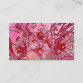 Carte De Visite BERRIES ROUGES ÉPAULES perles métalliques (Dos)