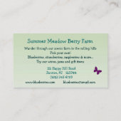 Carte De Visite Berry Farm (Dos)
