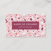 Carte De Visite Berry tendance Purple & Pink Terrazzo (Devant)