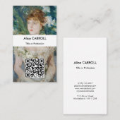 Carte De Visite Berthe Morisot - Jeune fille en blonde - Code QR (Devant / Derrière)