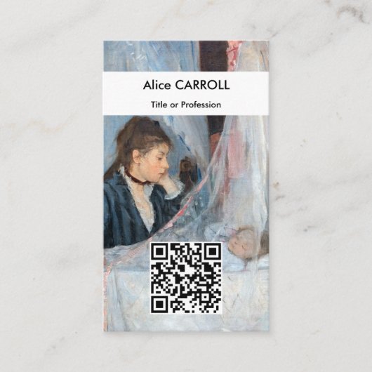Carte De Visite Berthe Morisot - Le Berceau - Code QR (Devant)