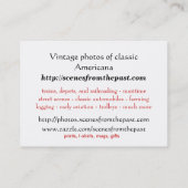 Carte De Visite Bessie la vache et son agriculteur (Dos)