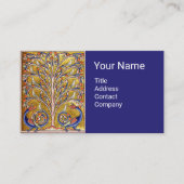 CARTE DE VISITE BESTIAIRE MÉDIÉVAL, OISEAUX SUR L'ARBRE DE VIE, DR (Devant)