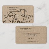 Carte De Visite Bestiaire mobile noir et kraft (Devant / Derrière)