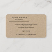 Carte De Visite Bestiaire mobile noir et kraft (Dos)