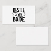 Carte De Visite Bestie De La Mariée (Devant / Derrière)
