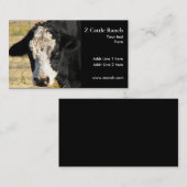 Carte De Visite Bétail de Taureau (Devant / Derrière)