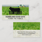 Carte De Visite Bétail rural | Herbe agricole (Devant / Derrière)