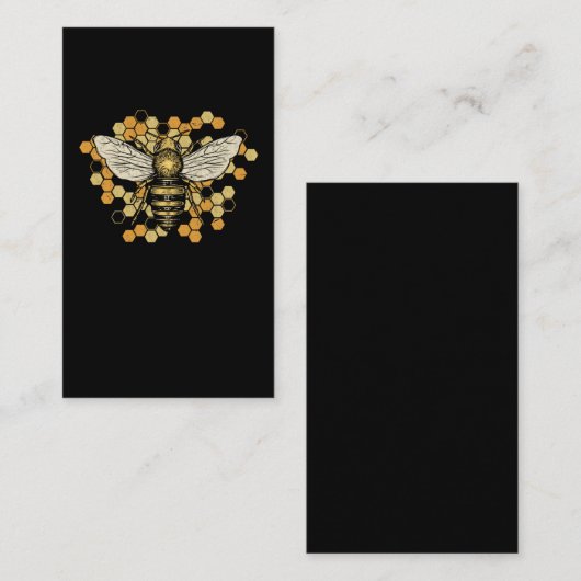 Carte De Visite Bete Bee Honeycomb Nature Beekeeper Art (Devant / Derrière)