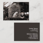 Carte De Visite Bêtes en cage, Mini photo (Devant / Derrière)