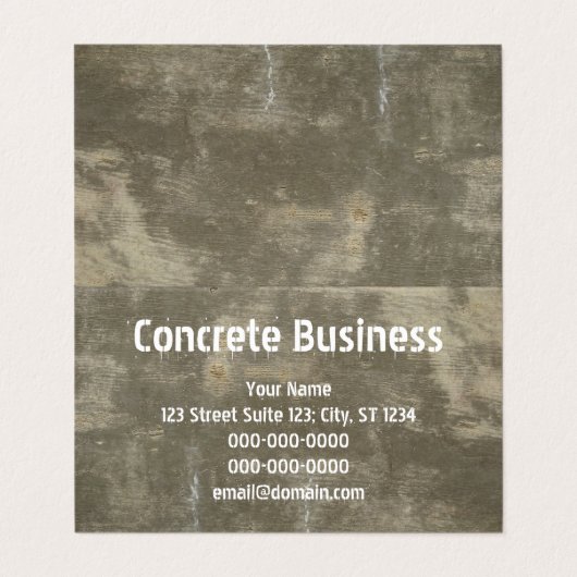 Carte De Visite Béton (Extérieur déplié)