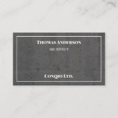 Carte De Visite Béton blanc moderne et gris foncé (Devant)