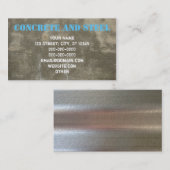 Carte De Visite Béton et acier (Devant / Derrière)