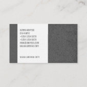 Carte De Visite Béton gris avec la rayure blanche (Dos)