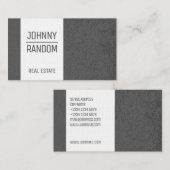 Carte De Visite Béton gris avec la rayure blanche (Devant / Derrière)