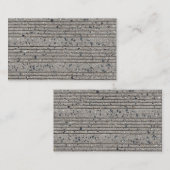 Carte De Visite Béton Gris Cimetière Trottoir (Devant / Derrière)