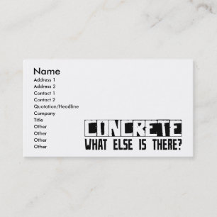 Carte De Visite Béton quoi encore est là ?