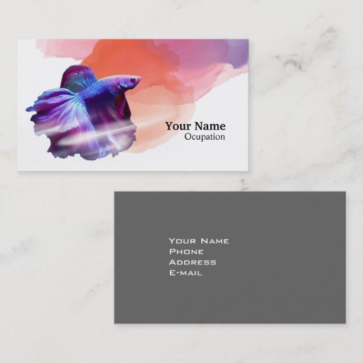 Carte De Visite Betta fish (Devant / Derrière)