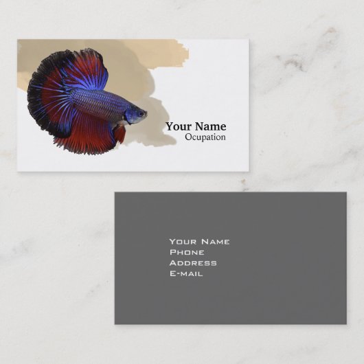 Carte De Visite Betta fish (Devant / Derrière)
