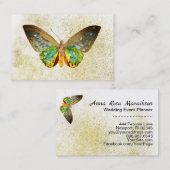 Carte De Visite *+* Beurre doré blanc Parties scintillant or (Devant / Derrière)