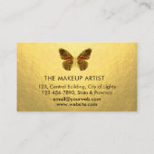 Carte De Visite Beurre Logo Parties scintillant Or Girl Arc-en-cie (Dos)